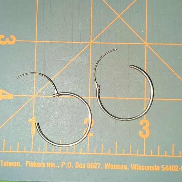 Roots Jewelry - Silver plated hoop earrings